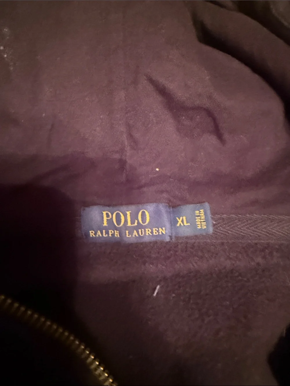 Polo by Ralph Lauren Black Zip-Up Hoodie with Red Pony